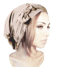 Pre-tied Headcover Versatile Ties Bandana Tichel Head-scarf Cotton in 26 Colors! (Light Beige Long - 361)