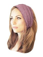 Stretch Chunky Wide Head-band, Hair-band, Lavender Boho Chic Head-wrap - 052