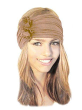 Stretch Chunky Wide Head-band, Hair-band, Boho Chic Head-wrap, Soft Cotton, ShariRose (khaki - 414)