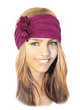 Stretch Chunky Wide Head-band, Hair-band, Boho Chic Head-wrap (Fuchsia - 391)