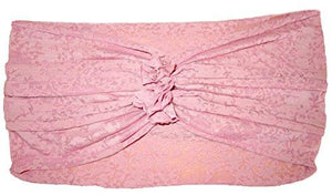Stretch Chunky Wide Head-band, Hair-band, Boho Chic Head-wrap (Pink - 055)