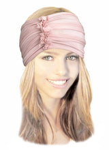 Champagne Pink Wide Soft Cotton Head-band Turban Hair-band Boho Chic Head-wrap ShariRose (Champagne pink - ch01)
