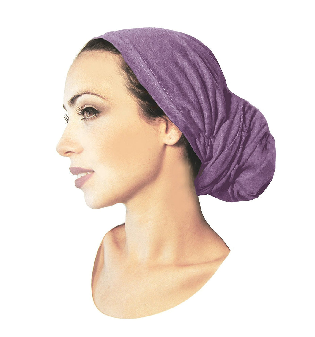 Pre-tied Headwear Versatile Ties Lavender Bandana Tichel Head-scarf Chemo...044