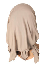Soft Cotton Light Beige Pre-Tied Headcovering Tichel Snood Head-Scarf Hat in 30 colors! (Beige short - 362)