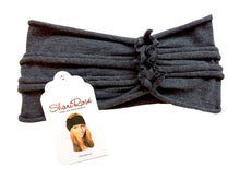 Dark Gray Stretch Chunky Wide Head-band Hair-band Boho Chic Head-wrap - 057